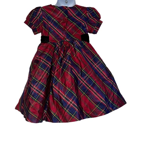 NWT Gymboree Plaid Christmas Dress Baby Girls 18 24 Months Holiday Silk Layered - Picture 7 of 10